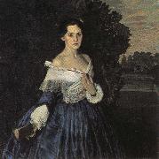 Konstantin Somov Lady in Blue china oil painting reproduction